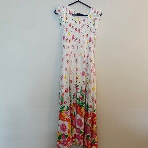 Mister Zimi White Floral Maxi Dress
